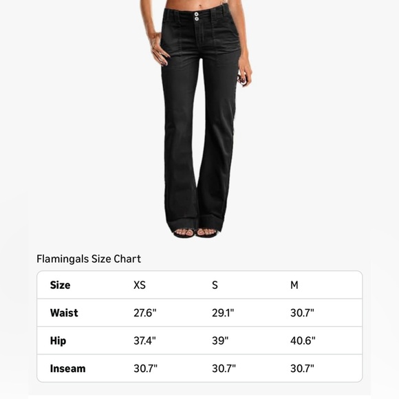 Flamingals Women's Wide Leg Pants for Women Mid Waist Dress Flare Straight XL - Picture 5 of 15